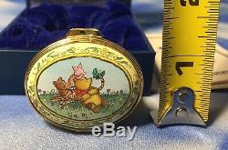 Halcyon Days Winnie L'ourson Un Endroit Parfait Pour Se Reposer Un Moment Émail Boîte Euc