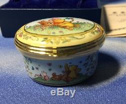 Halcyon Days Winnie L'ourson Un Endroit Parfait Pour Se Reposer Un Moment Émail Boîte Euc