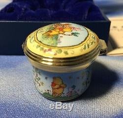 Halcyon Days Winnie L'ourson Un Endroit Parfait Pour Se Reposer Un Moment Émail Boîte Euc