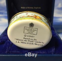 Halcyon Days Winnie L'ourson Un Endroit Parfait Pour Se Reposer Un Moment Émail Boîte Euc