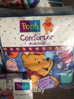 Incroyable Des Années 90 Nouveau Dans L'emballage Winnie The Pooh Baby Set De Couverture Pour Draps