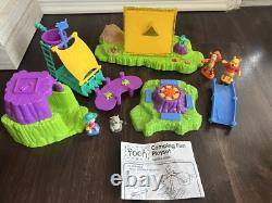 Jeu de camping amusant Winnie l'Ourson Vtg 2000 avec figurines, lumières et sons FONCTIONNEL