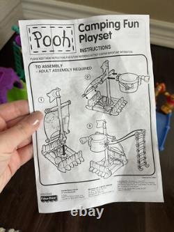 Jeu de camping amusant Winnie l'Ourson Vtg 2000 avec figurines, lumières et sons FONCTIONNEL
