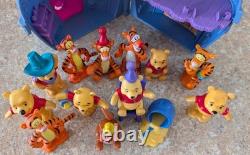 Jeu de transport en pot de miel Vintage Winnie l'Ourson avec 12 figurines et accessoires