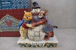 Jim Shore Disney Showcase Hiver Hugs Winnie The Pooh, Tigger Et Snowman