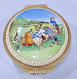 Jours Halcyon Disney Winnie l'Ourson RARE BOÎTE À BIJOUX PICNIC EN ÉMAIL