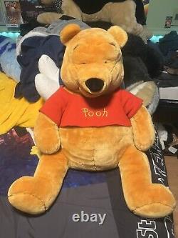 Jumbo Disney Winnie l'ourson VTG Grand ours en peluche de 36 pouces