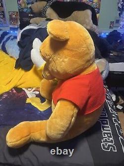 Jumbo Disney Winnie l'ourson VTG Grand ours en peluche de 36 pouces