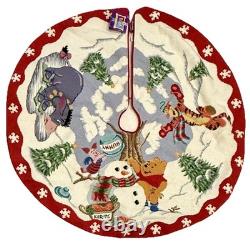 Jupe de sapin de Noël en point de croix Vintage Disney Winnie l'ourson NWT RARE HTF