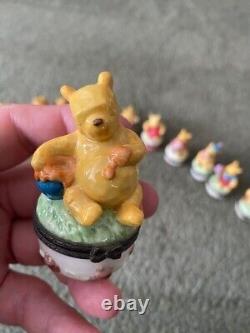 LOT de 12 figurines articulées en porcelaine de Classic Pooh de Disney Midwest de Cannon Falls