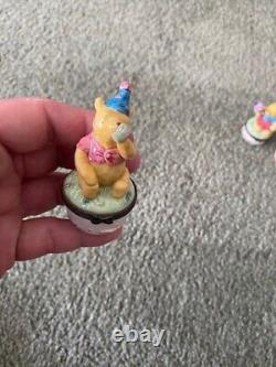 LOT de 12 figurines articulées en porcelaine de Classic Pooh de Disney Midwest de Cannon Falls