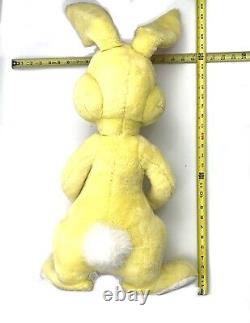 Lapin Winnie l'ourson, jouet en peluche vintage de Pâques de grande taille.
