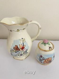 Lenox Disney Winnie l'ourson Porcelaine Dorée 24 carats Pichet & Pot à Miel