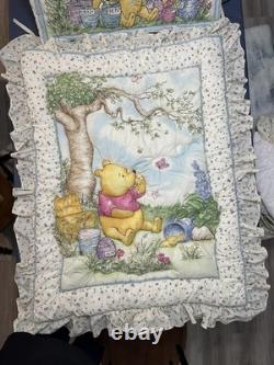 Literie de berceau vintage Winnie l'Ourson classique 9 pièces - Disney Calliope rouge 1995