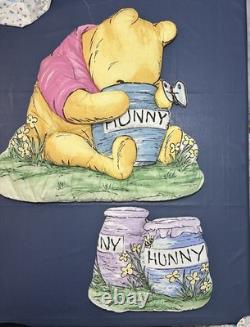 Literie de berceau vintage Winnie l'Ourson classique 9 pièces - Disney Calliope rouge 1995