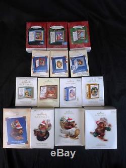 Lot De 14 Ornements Hallmark Winnie L'ourson Et Nick Et Christopher Mib