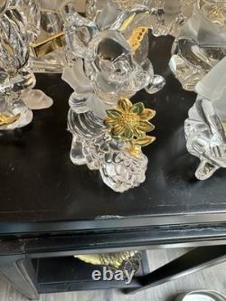 Lot de 14 figurines en cristal Lenox Disney Winnie l'Ourson, toutes dorées