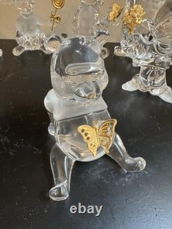 Lot de 14 figurines en cristal Lenox Disney Winnie l'Ourson, toutes dorées