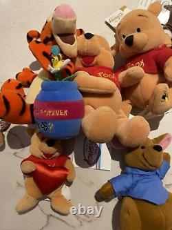 Lot de 23 peluches Vintage Disney Winnie l'Ourson avec étiquettes