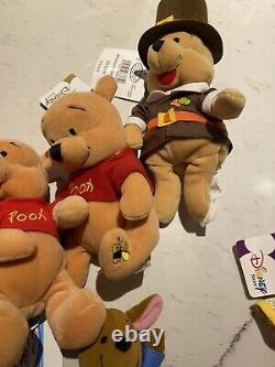 Lot de 23 peluches Vintage Disney Winnie l'Ourson avec étiquettes