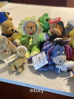 Lot de 23 peluches Vintage Disney Winnie l'Ourson avec étiquettes