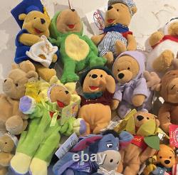 Lot de 23 peluches Vintage Disney Winnie l'Ourson avec étiquettes