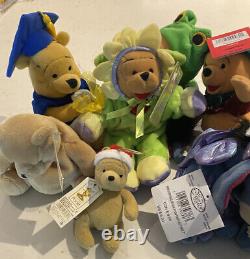 Lot de 23 peluches Vintage Disney Winnie l'Ourson avec étiquettes