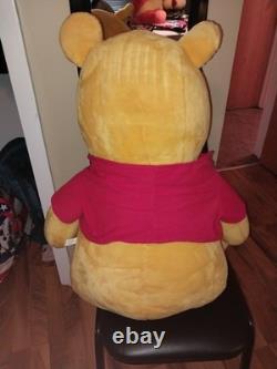 Lot de 3 personnages en peluche vintage Disney : Winnie l'Ourson, Eeyore et Tigrou