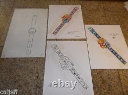 Lot de 4 pièces d'art original Disney Montre numérique musicale de Winnie l'Ourson