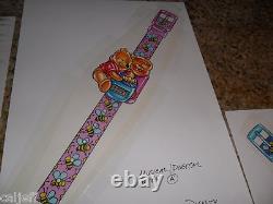 Lot de 4 pièces d'art original Disney Montre numérique musicale de Winnie l'Ourson