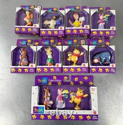 Lot de 9 figurines de collection Winnie l’Ourson Mattel vintage 1997, neuves en boîte
