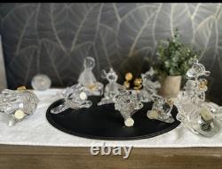 Lot de figurines en cristal Lenox Disney Winnie l'Ourson 9 pièces neuf dans sa boîte (boîte ouverte)