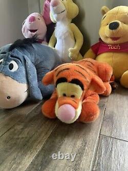 Lot vintage de 5 grandes peluches Winnie l'Ourson, Tigrou et Porcinet