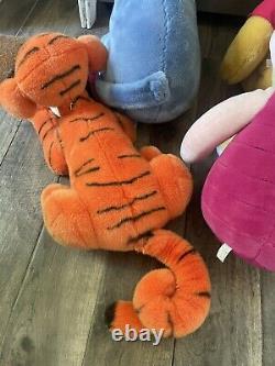 Lot vintage de 5 grandes peluches Winnie l'Ourson, Tigrou et Porcinet