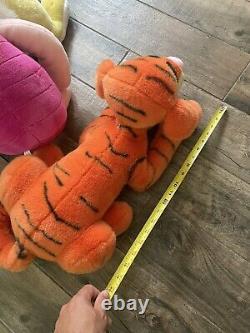 Lot vintage de 5 grandes peluches Winnie l'Ourson, Tigrou et Porcinet