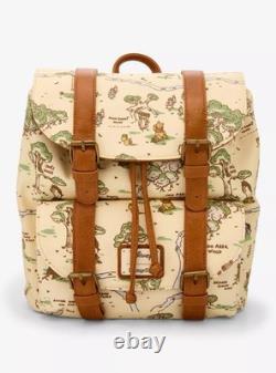 Loungefly Winnie l'Ourson Cartes de la Forêt des Cent Acres Mini Sac à Dos avec Boucle et Sangle