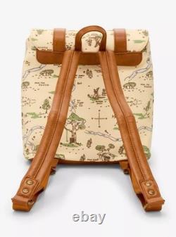 Mini sac à dos à boucles et bretelles Loungefly Winnie l’Ourson Cartes de la Forêt des Cent Acres