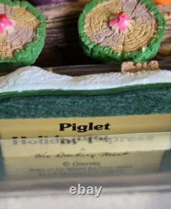 NOUVEAU Disney Danbury Mint Winnie l'Ourson Train de Noël de Piglet Holiday Express