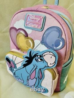 NWT Loungefly Disney Winnie l'Ourson Eeyore Ballons Mini Sac à Dos et Ensemble de Portefeuille