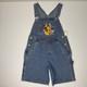 Nwt Vintage Winnie L'ourson Disney Catalogue Salopette En Denim BrodÉe Taille Enfant 7/8