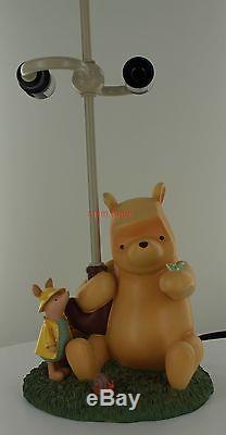 Nouveau Rare Disney Winnie The Pooh Et Piglet Under Umbrella Lamp Rain Drop