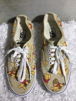 Nouveau Vans Off The Wall Taille M6.5 W8 Disney Winnie The Pooh Toile Sneakers Skate