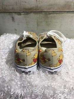 Nouveau Vans Off The Wall Taille M6.5 W8 Disney Winnie The Pooh Toile Sneakers Skate