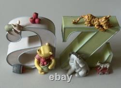 Nouveau classique Pooh A-Z Supports de livres Michel & Co Disney Ensemble NIB Lettres A & Z