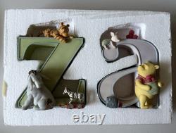 Nouveau classique Pooh A-Z Supports de livres Michel & Co Disney Ensemble NIB Lettres A & Z