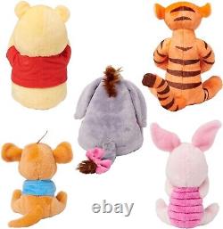 Nouveau ensemble cadeau en peluche avec des expressions clin d'œil de Winnie l'ourson des parcs Disney, neuf avec Bo