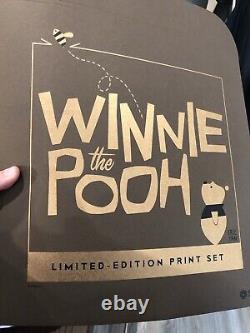 Nouvel ensemble d'impressions en édition limitée de Winnie l'ourson 28/175 par Eric Tan dans son emballage d'origine