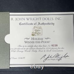 OURS EN PELUCHE WALT DISNEY WINNIE L'OURSON RARE R. JOHN WRIGHT VACANCES 230/1000