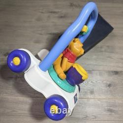 POOH Ourson Vintage Mattel Jouet Pousseur à Roues pour Enfants 1997 RARE