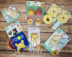 Panier-cadeau pour bébé Winnie l'ourson de 28 pièces. Tous les bénéfices seront donnés.